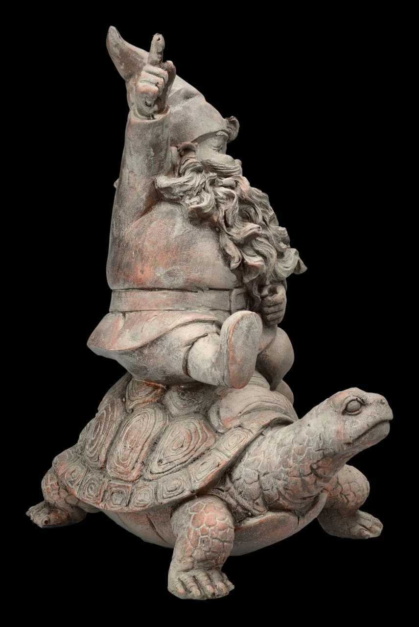 Gartenzwerg Figur - Reitet Auf Schildkröte 8 Gartenzwerg Figur - Reitet Auf Schildkröte – Bild 6