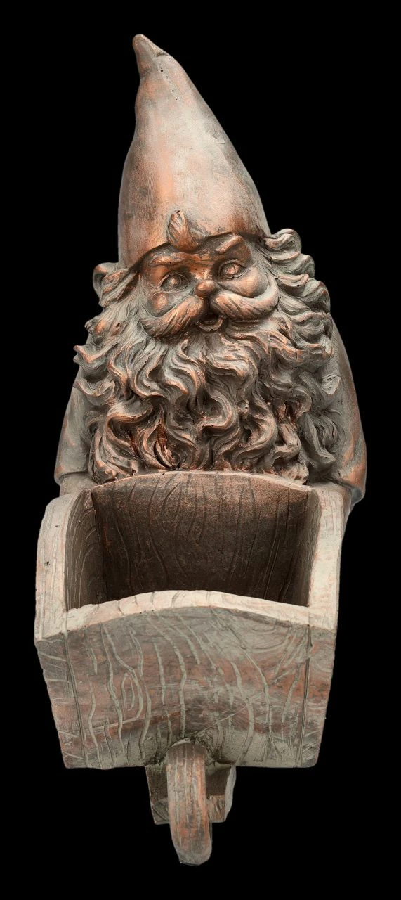 Gartenzwerg Figur Mit Schubkarren Pflanztopf 4 Gartenzwerg Figur Mit Schubkarren Pflanztopf – Bild 2