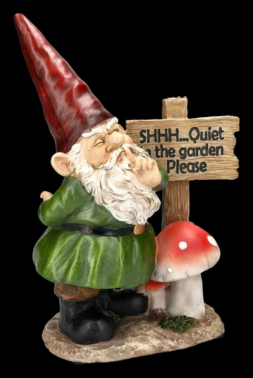 Gartenzwerg Figur - Shh Ruhe Im Garten 4 Gartenzwerg Figur - Shh Ruhe Im Garten – Bild 2