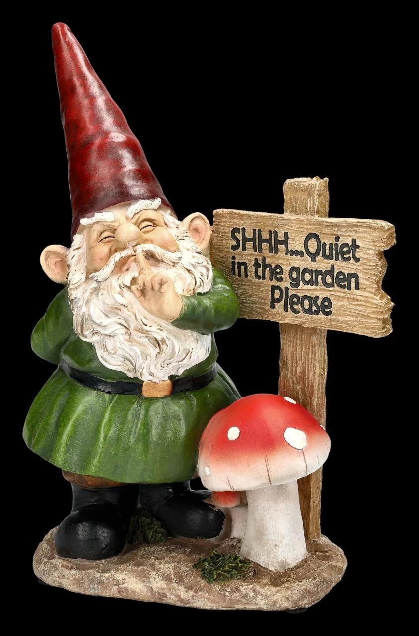 Gartenzwerg Figur - Shh Ruhe Im Garten 8 Gartenzwerg Figur - Shh Ruhe Im Garten – Bild 6