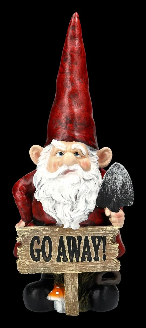 Gartenzwerg Figur - Go Away 3 Gartenzwerg Figur - Go Away
