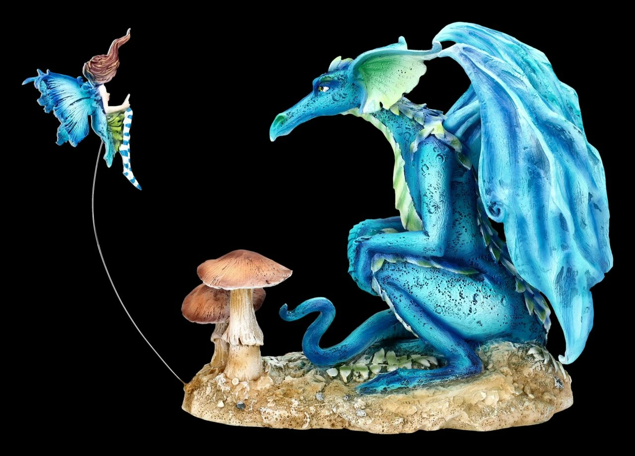 Elfen Figur Mit Drache - Close Encounter 4 Elfen Figur Mit Drache - Close Encounter – Bild 2