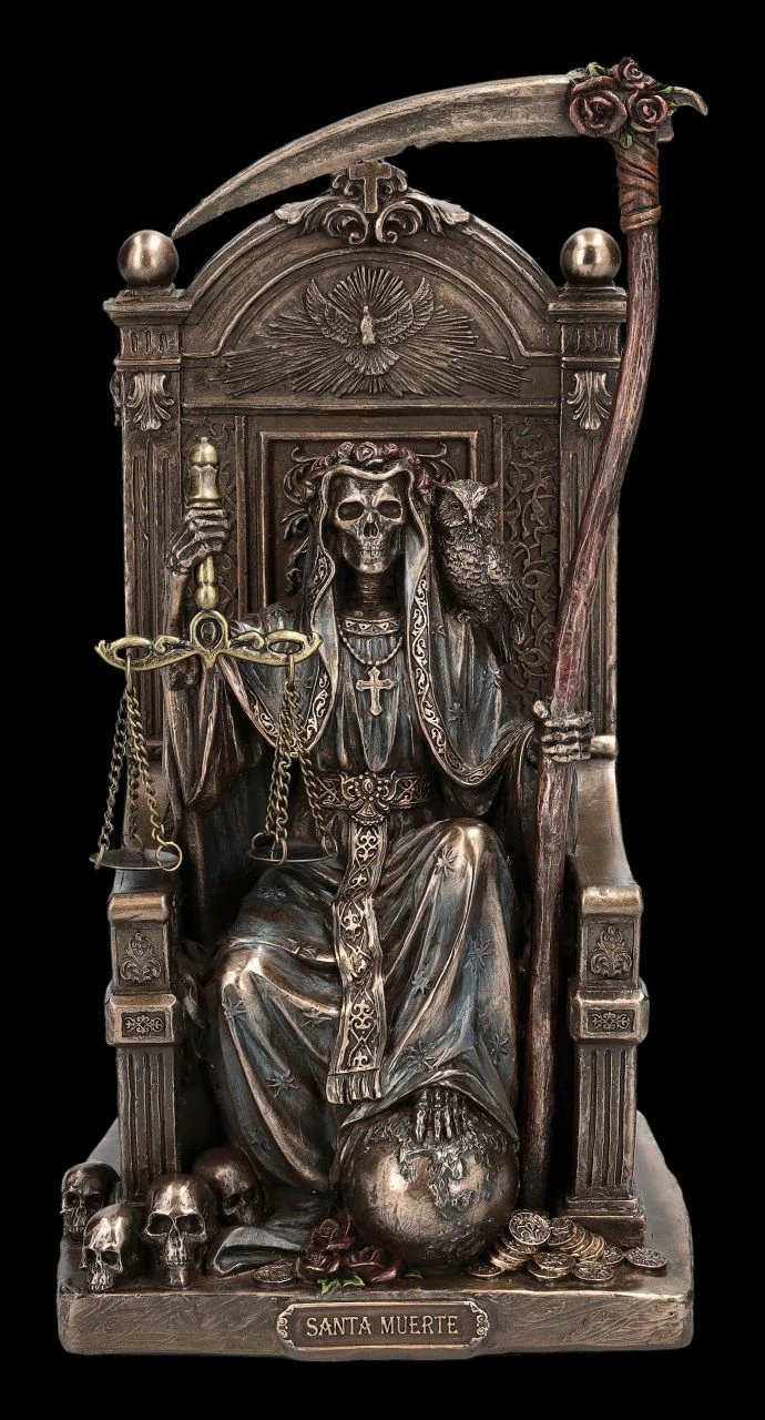 Reaper Figur - Santa Muerte Auf Thron Mit Sense 3 Reaper Figur - Santa Muerte Auf Thron Mit Sense
