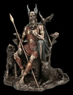Odin Figur Mit Wölfen Und Rabe Auf Thron 15 Odin Figur Mit Wölfen Und Rabe Auf Thron -FIGUREN Verkäufe 2D FS24776 Odin Figur mit W lfen znd Rabe auf Thron 7 1280x1280