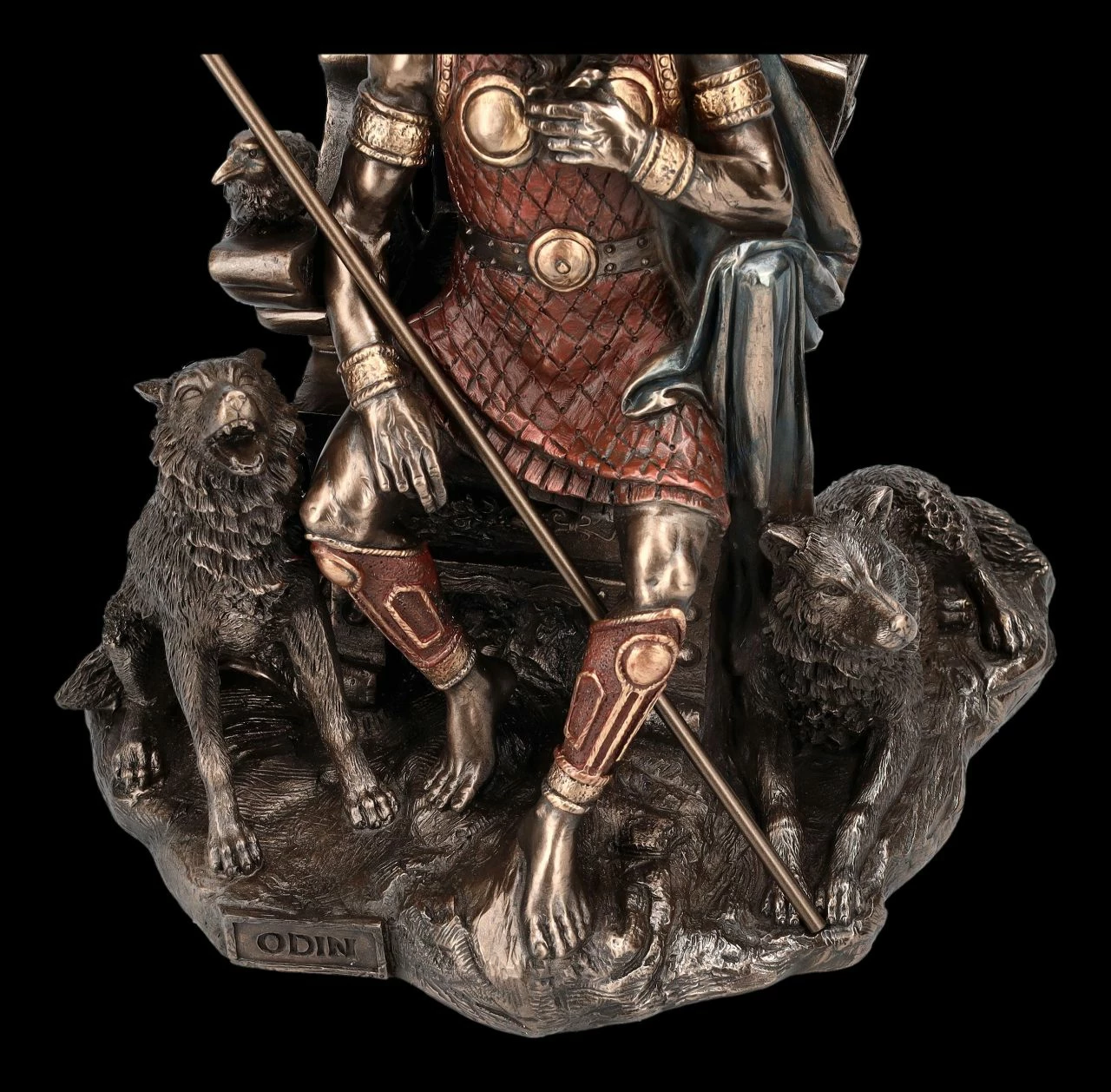Odin Figur Mit Wölfen Und Rabe Auf Thron 10 Odin Figur Mit Wölfen Und Rabe Auf Thron – Bild 8