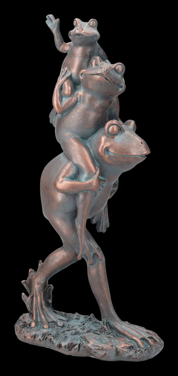 Garten Figur - Frösche Huckepack 3 Garten Figur - Frösche Huckepack
