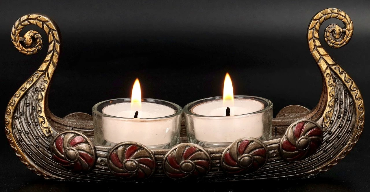 Teelichthalter - Wikinger Schiff Drakkar 3 Teelichthalter - Wikinger Schiff Drakkar