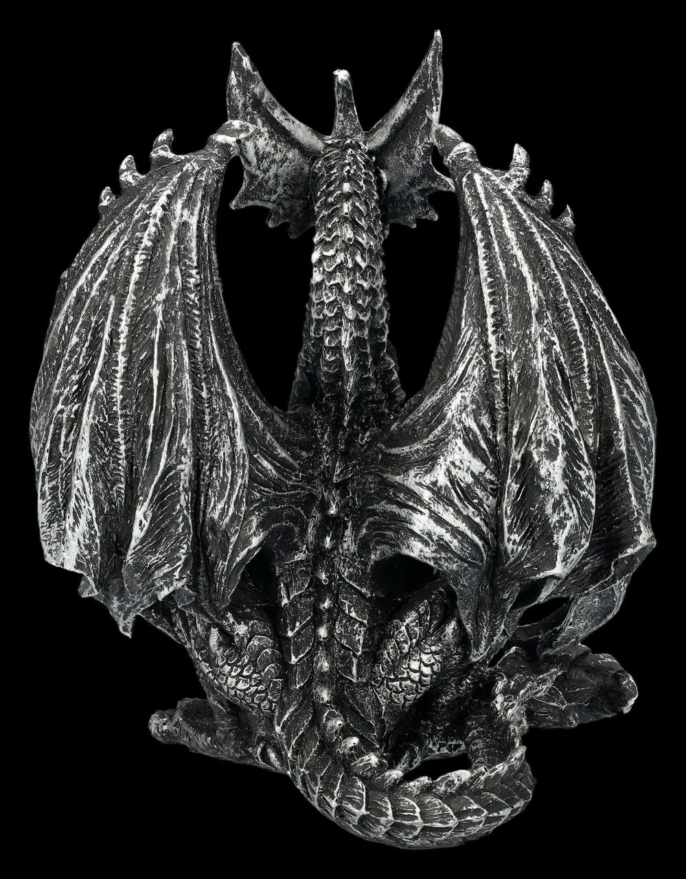 Drachen Figur - Wächter Silberfarben 7 Drachen Figur - Wächter Silberfarben – Bild 5