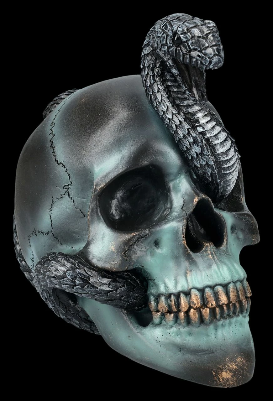 NEMESIS NOW Totenkopf Mit Schlange - Serpentine Fate 3 NEMESIS NOW Totenkopf Mit Schlange - Serpentine Fate