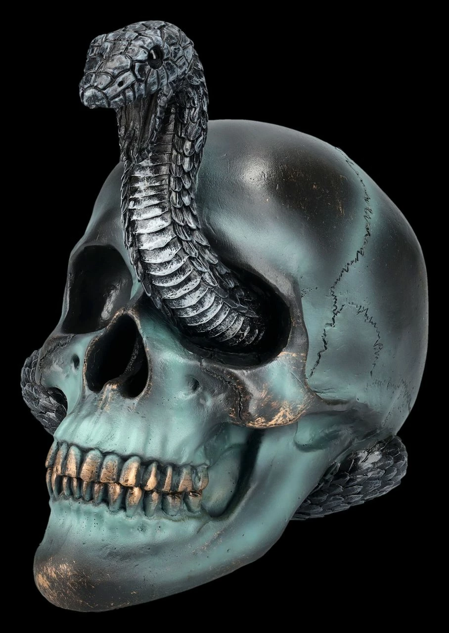 NEMESIS NOW Totenkopf Mit Schlange - Serpentine Fate 9 NEMESIS NOW Totenkopf Mit Schlange - Serpentine Fate – Bild 7