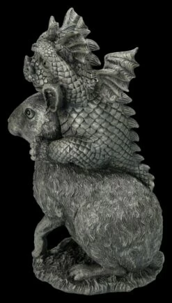 Garten Figur - Drachen Baby Reitet Auf Hase -FIGUREN Verkäufe 2D FS25029 Garten Figur Drachen Baby reitet auf Hase 2 1280x1280