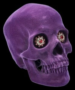 Totenkopf Lila Velours - Jewelled Gaze