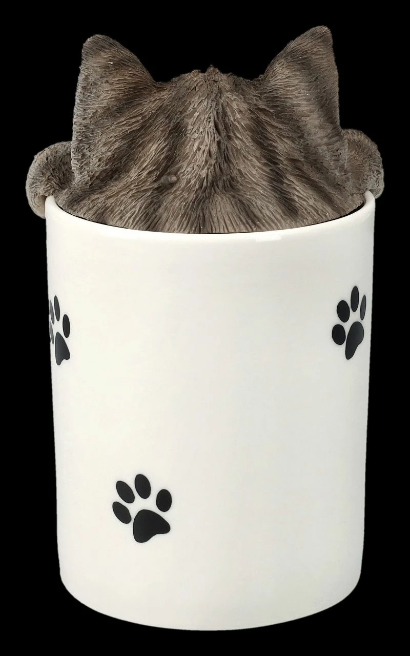 Leckerli Dose - Graue Katze 9 Leckerli Dose - Graue Katze – Bild 7