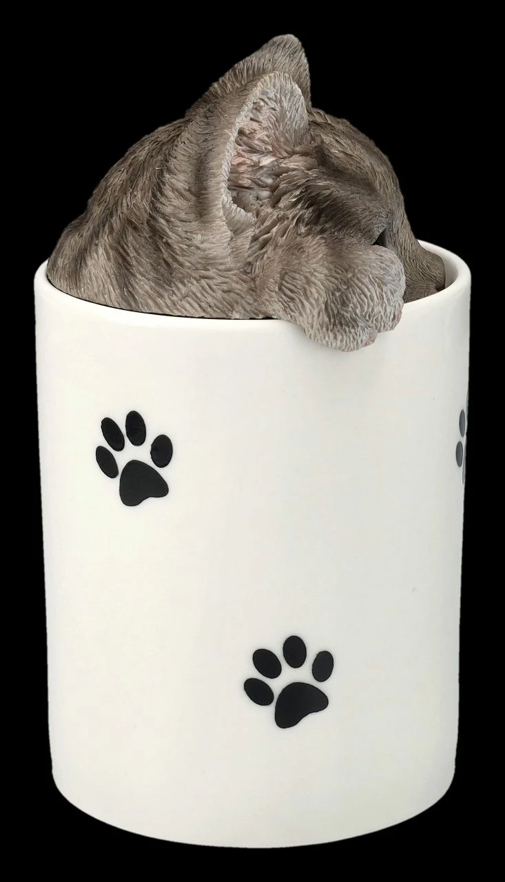 Leckerli Dose - Graue Katze 10 Leckerli Dose - Graue Katze – Bild 8