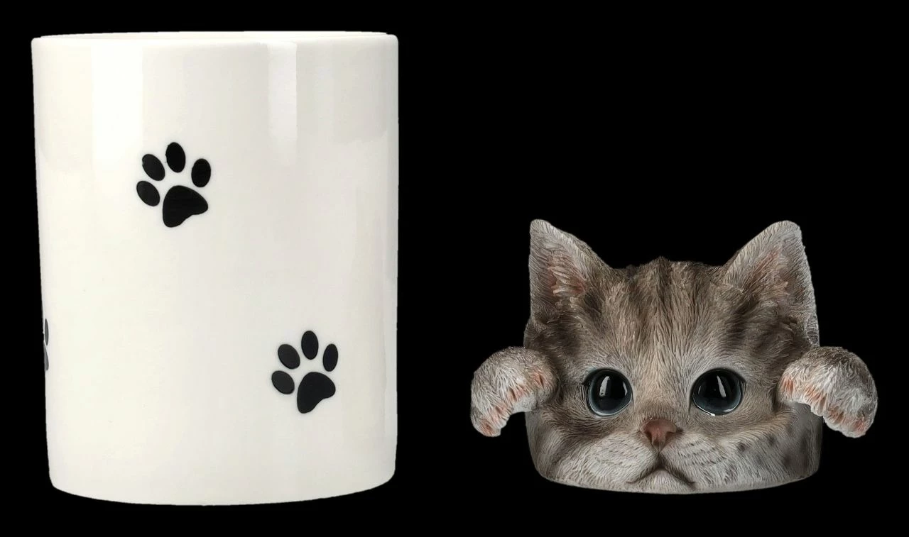 Leckerli Dose - Graue Katze 11 Leckerli Dose - Graue Katze – Bild 9