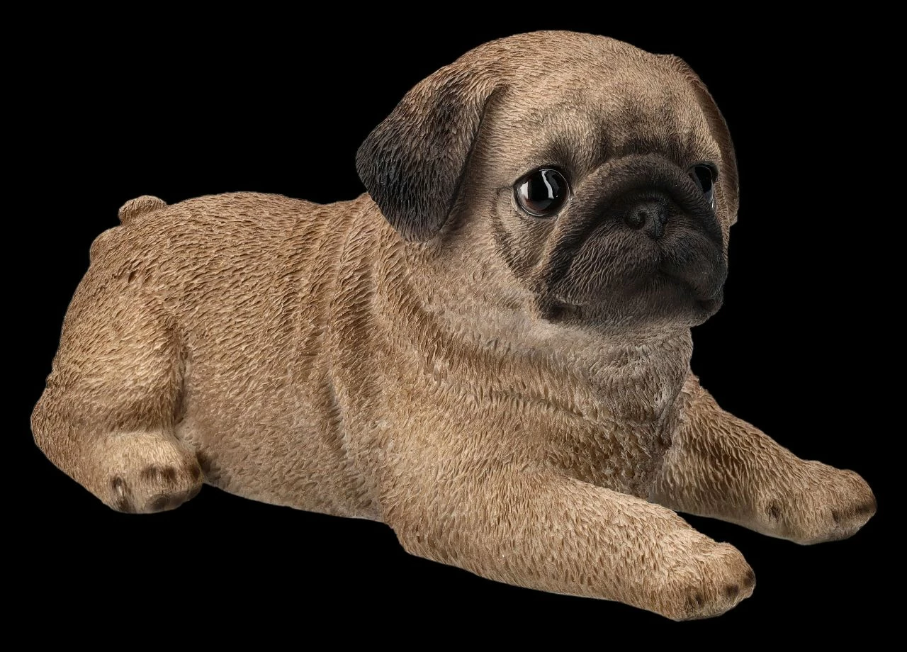 Mops Welpe Figur Liegend 4 Mops Welpe Figur Liegend – Bild 2