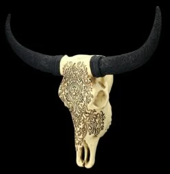 Wandrelief - Rinderschädel Mit Verzierungen -FIGUREN Verkäufe 2D FS25250 Wandrelief Rindersch del mit Verzierungen 5 1280x1280