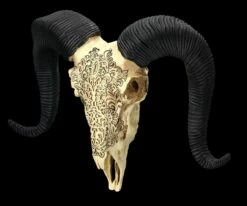 Wandrelief - Widderschädel Mit Verzierungen Mittel -FIGUREN Verkäufe 2D FS25252 Wandrelief Widdersch del mit Verzierungen klein 5 1280x1280