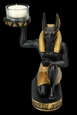 Teelichthalter - Anubis Figur Kniend