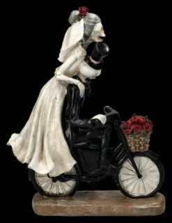 Skelettfigur - Hochzeitspaar Auf Fahrrad 12 Skelettfigur - Hochzeitspaar Auf Fahrrad -FIGUREN Verkäufe 2D FS25265 Skelettfigur Hochzeitspaar mit Fahrrad 3 1280x1280