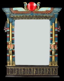 Wandspiegel ägyptisch Mit Kobras Und Kerzenhalter