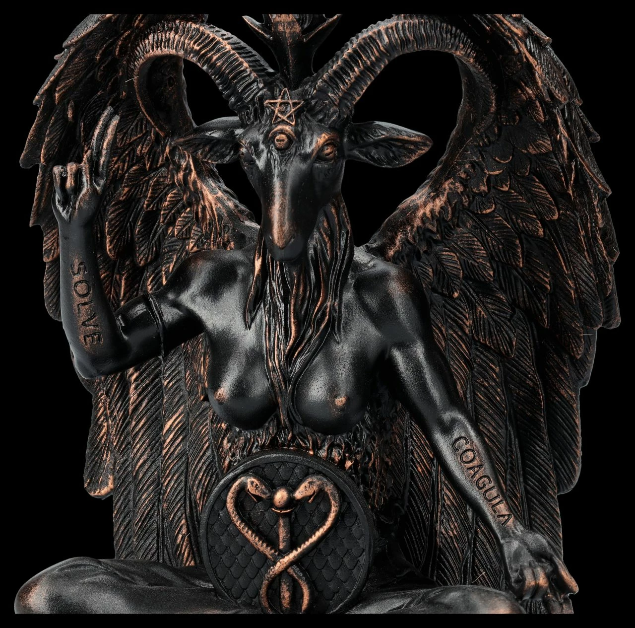 Baphomet Figur Mittel - Kupferfarben 9 Baphomet Figur Mittel - Kupferfarben – Bild 7