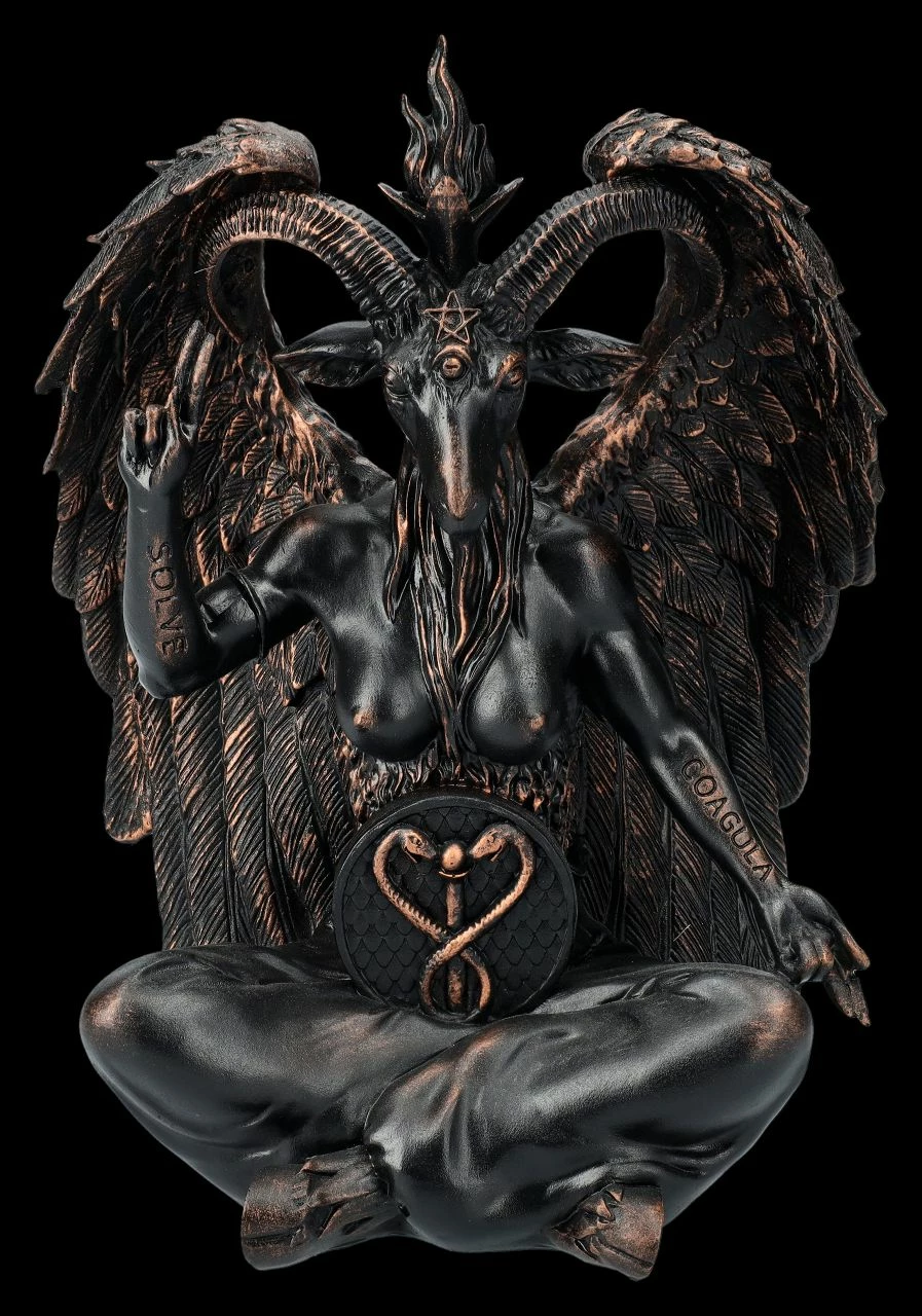 Baphomet Figur Mittel - Kupferfarben 3 Baphomet Figur Mittel - Kupferfarben