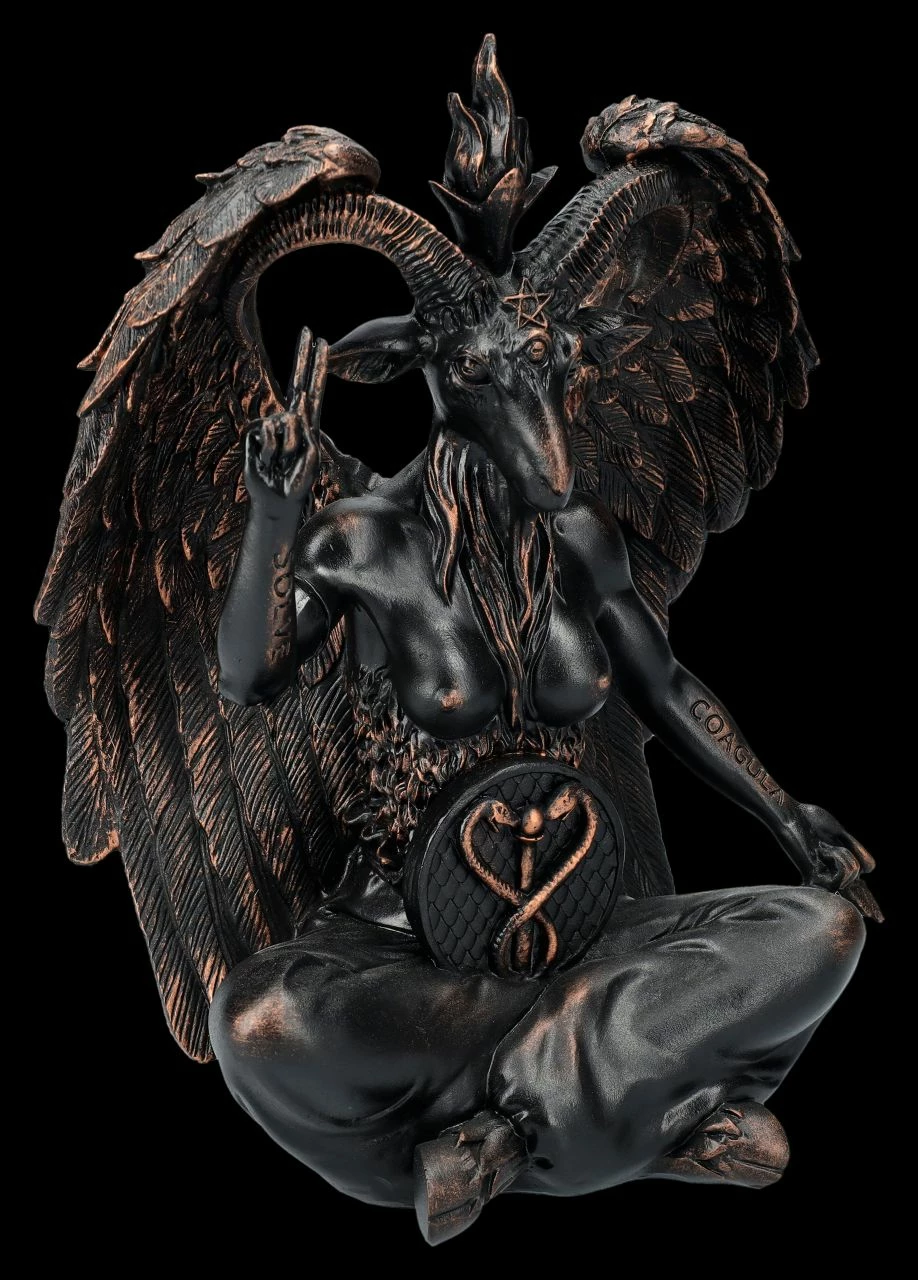 Baphomet Figur Mittel - Kupferfarben 4 Baphomet Figur Mittel - Kupferfarben – Bild 2