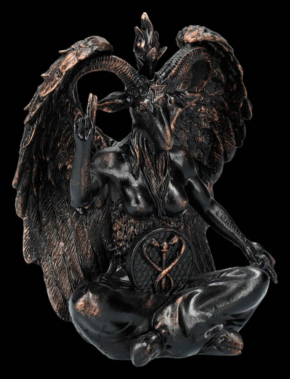 Baphomet Figur Klein - Kupferfarben 4 Baphomet Figur Klein - Kupferfarben – Bild 2