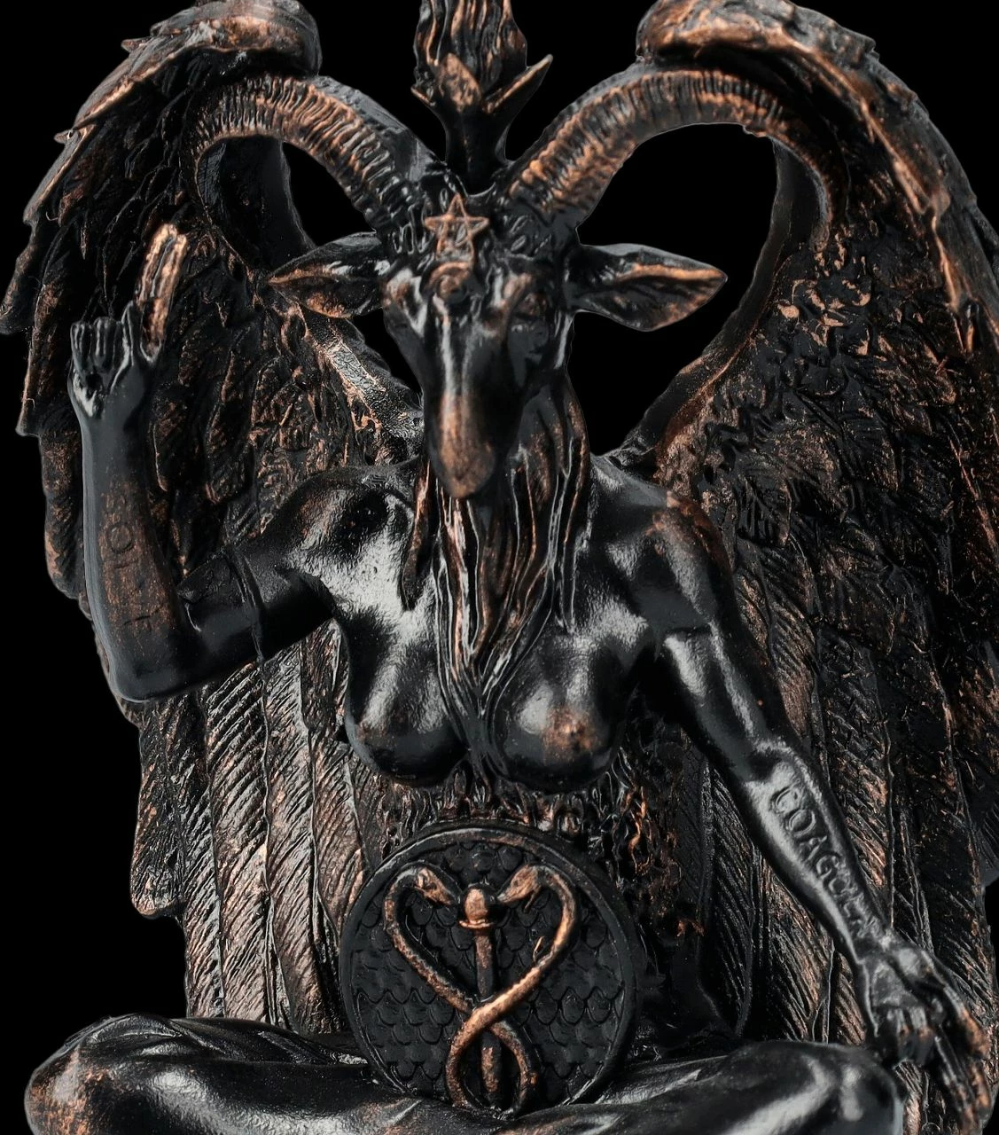 Baphomet Figur Klein - Kupferfarben 9 Baphomet Figur Klein - Kupferfarben – Bild 7