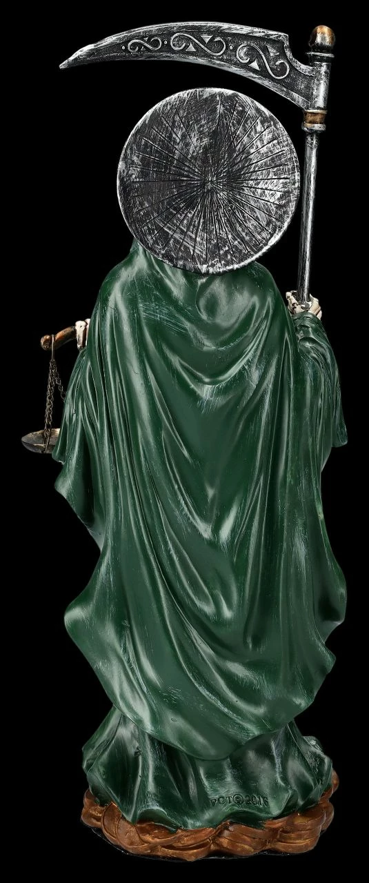 Santa Muerte Figur Mit Waage Grün 6 Santa Muerte Figur Mit Waage Grün – Bild 4