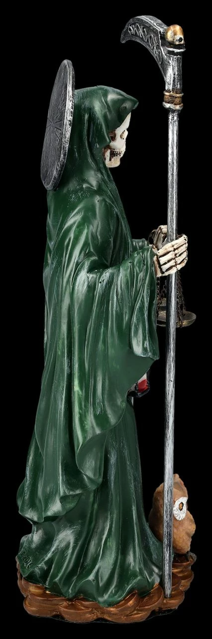 Santa Muerte Figur Mit Waage Grün 7 Santa Muerte Figur Mit Waage Grün – Bild 5