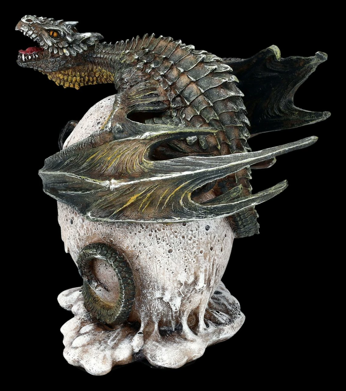 Drachenfigur Grün Bewacht Ei 5 Drachenfigur Grün Bewacht Ei – Bild 3