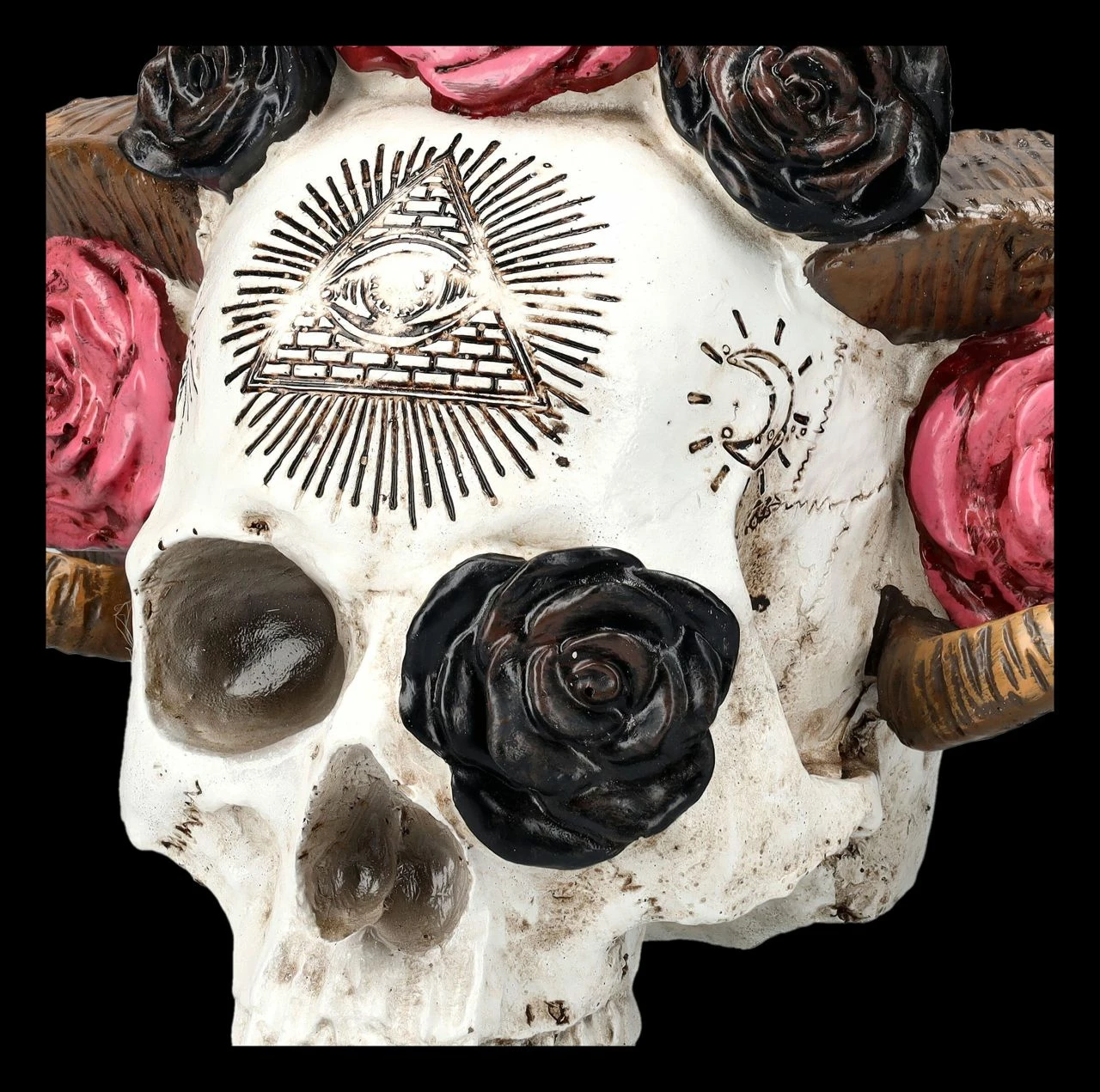 Totenkopf Figur - Wicca Schädel Mit Geweih 10 Totenkopf Figur - Wicca Schädel Mit Geweih – Bild 8