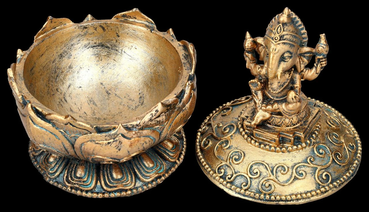 Schatulle - Lotus Mit Ganesha 4 Schatulle - Lotus Mit Ganesha – Bild 2