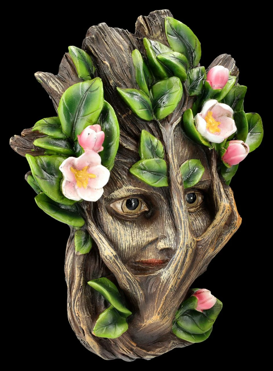 Wandrelief Greenman - Grüne Frau Lilliana 4 Wandrelief Greenman - Grüne Frau Lilliana – Bild 2