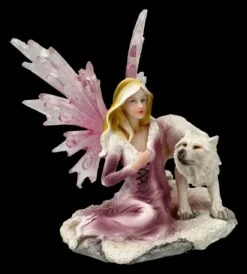 Elfen Figuren 2er Set - Rosa Feen Mit Wolf Babys -FIGUREN Verkäufe 2D FS25704 Elfen Figuren 2er Set Rosa Feen mit Wolf Babys 3 1280x1280