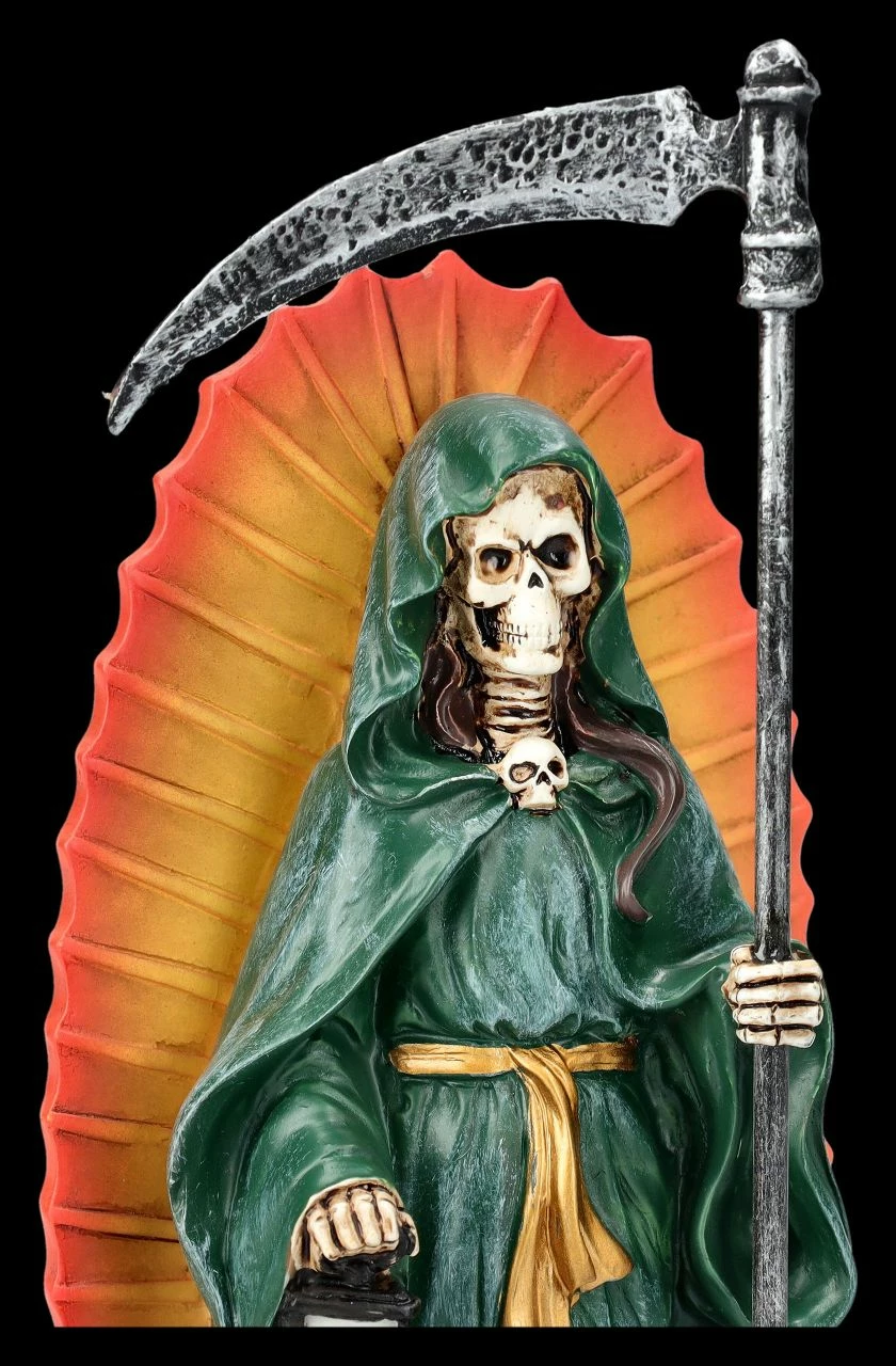 Santa Muerte Figur - Sensenmann Grün 9 Santa Muerte Figur - Sensenmann Grün – Bild 7