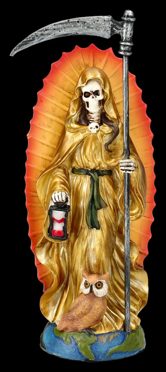 Santa Muerte Figur - Sensenmann Gold 3 Santa Muerte Figur - Sensenmann Gold