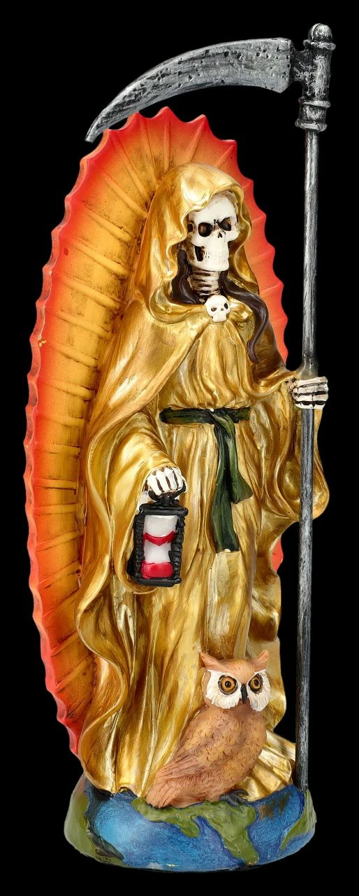 Santa Muerte Figur - Sensenmann Gold 4 Santa Muerte Figur - Sensenmann Gold – Bild 2
