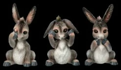 NEMESIS NOW Drei Lustige Esel Figuren - Nichts Böses