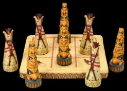 Tic-Tac-Toe Spiel - Tipis Ureinwohner