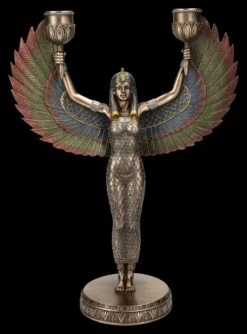 Kerzenhalter - Geflügelte ägyptische Göttin Isis