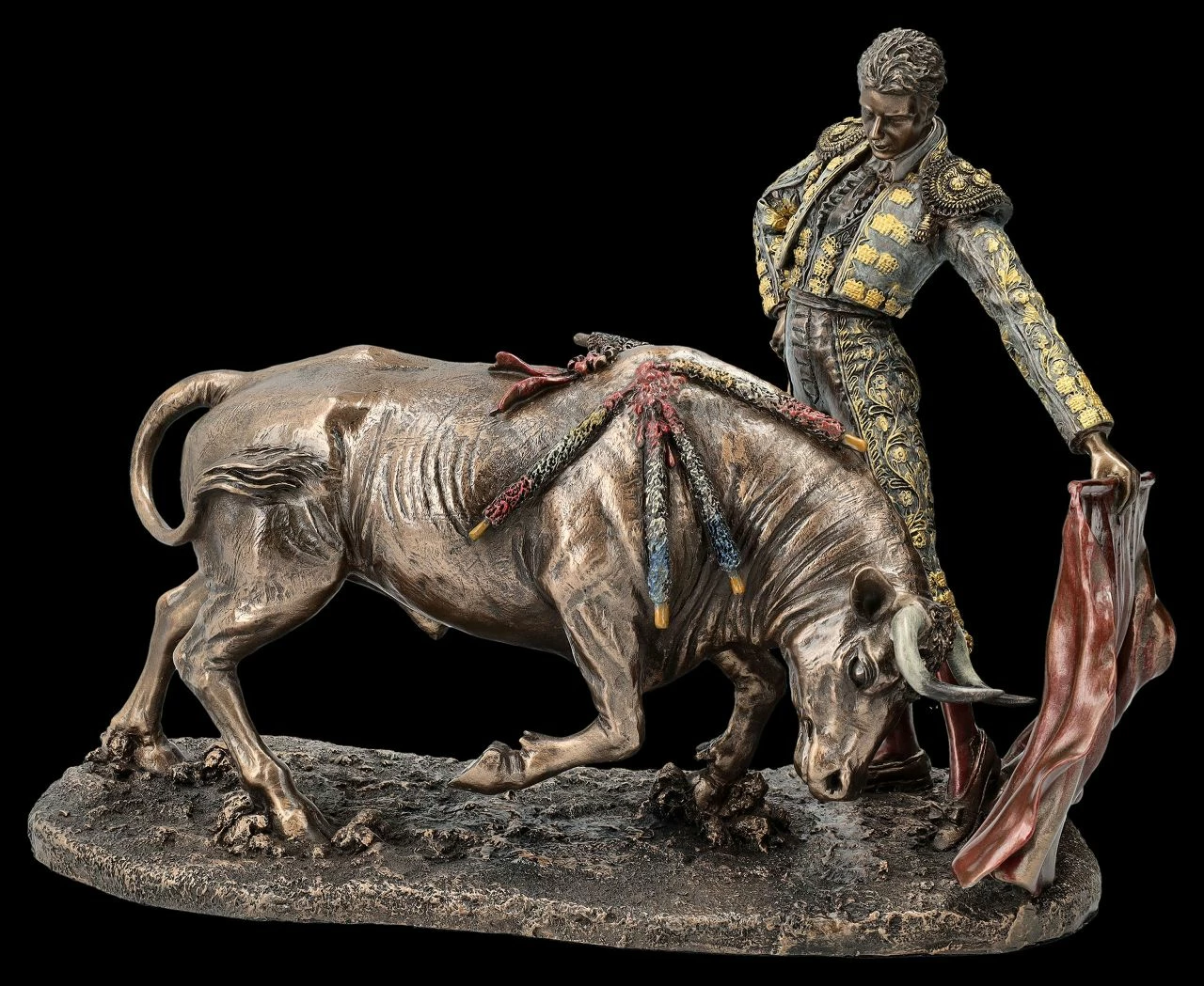 Torero Figuren Set - Matadoren Beim Stierkampf 4 Torero Figuren Set - Matadoren Beim Stierkampf – Bild 2