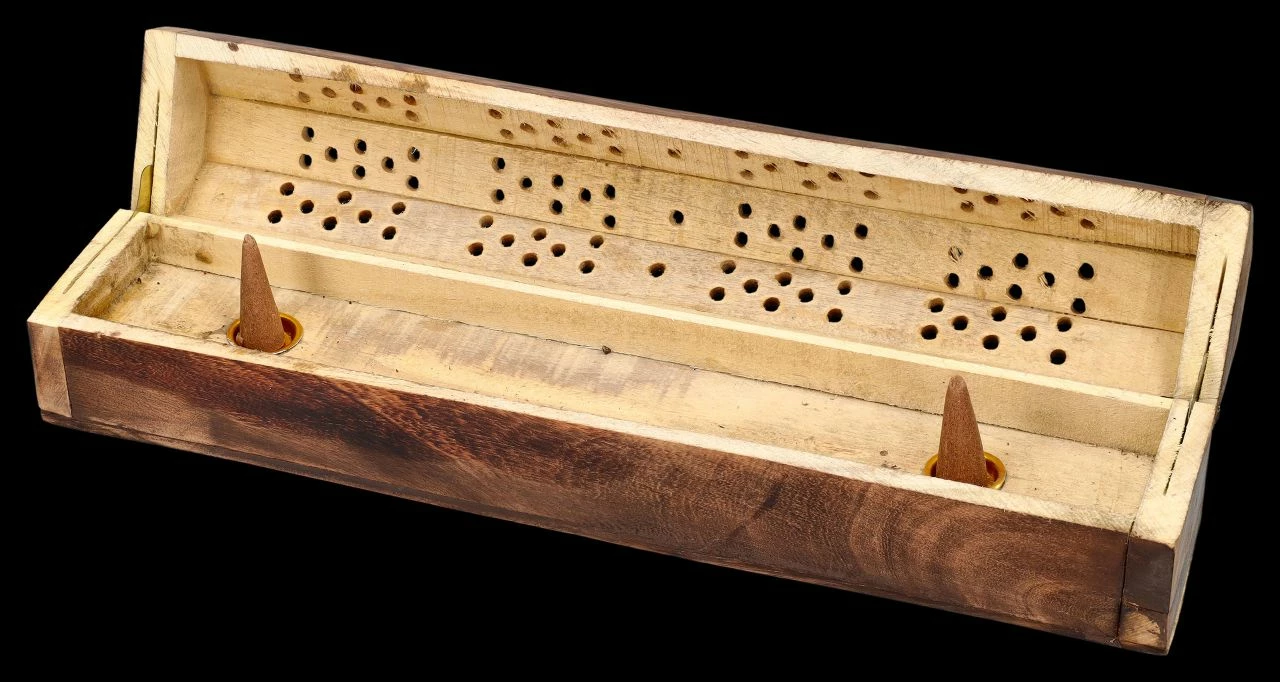 Räucherhalter Set - Holzbox Nag Champa 7 Räucherhalter Set - Holzbox Nag Champa – Bild 5
