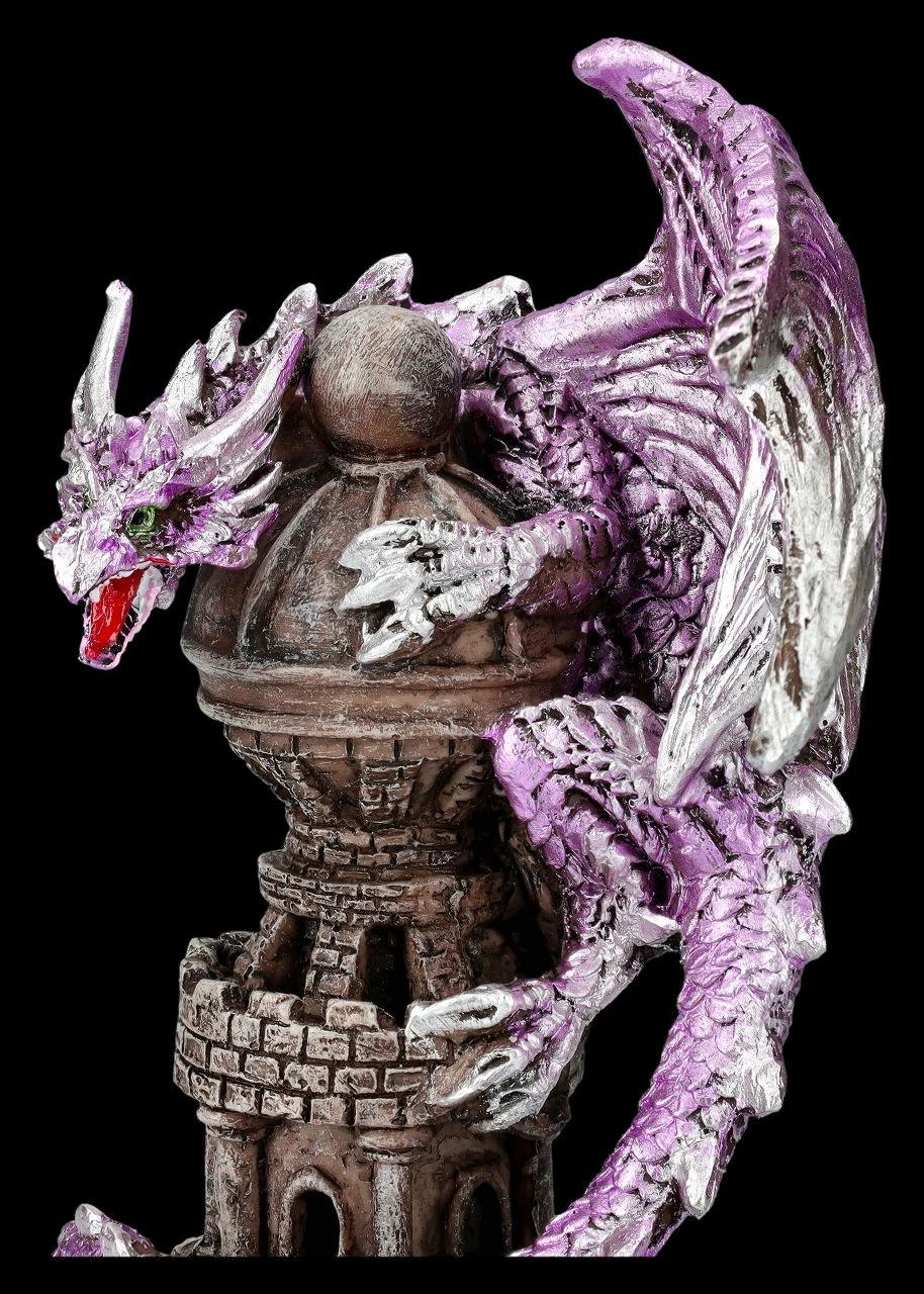 Drachenfigur - Guardian Of The Tower Lila 10 Drachenfigur - Guardian Of The Tower Lila – Bild 8
