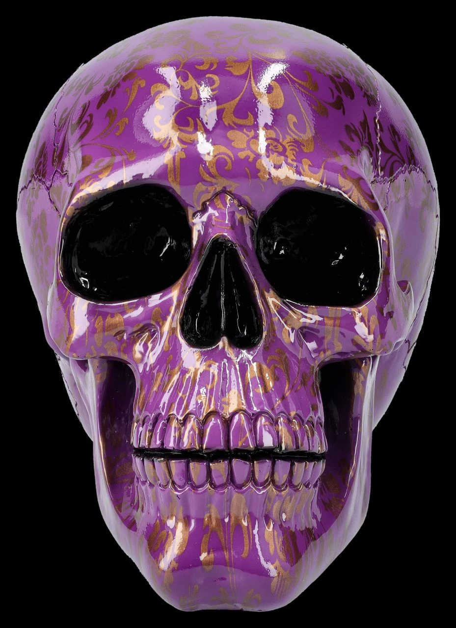 Totenkopf Figur Lila - Violet Elegance 4 Totenkopf Figur Lila - Violet Elegance – Bild 2