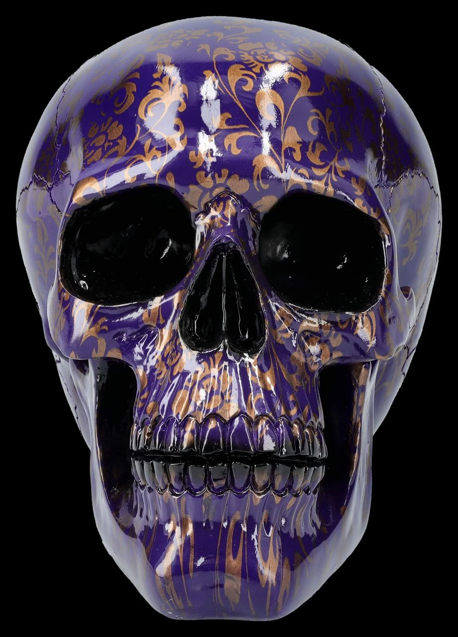 Totenkopf Figur Indigo-blau - Indigo Elegance 4 Totenkopf Figur Indigo-blau - Indigo Elegance – Bild 2