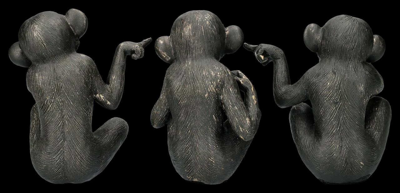 Schimpansen Baby Figuren - Nichts Böses Klein 5 Schimpansen Baby Figuren - Nichts Böses Klein – Bild 3