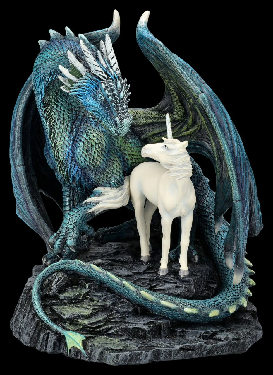 Drachenfigur Mit Einhorn - Protector Of Magick 4 Drachenfigur Mit Einhorn - Protector Of Magick – Bild 2
